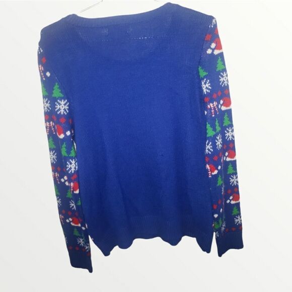 Dear Santa is it too late to say sorry holiday ugly Christmas sweater L - Picture 5 of 7